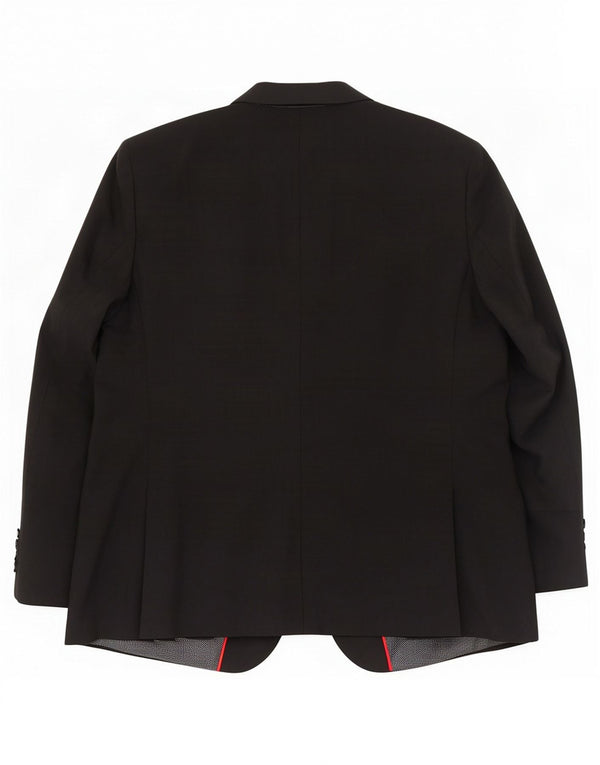 Marks & Spencer Mens 2 Button Blazer Jacket UK 48 2XL Black Wool