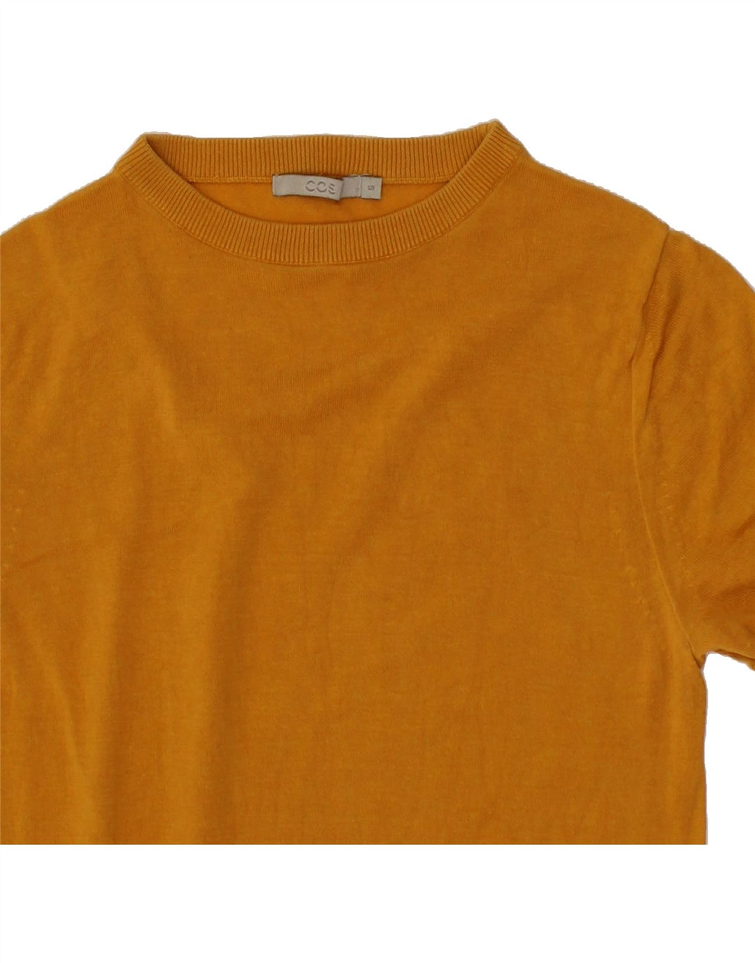 COS Womens Longline Crew Neck Jumper Sweater UK 8 Small Yellow Vintage Cos and Second-Hand Cos from Messina Hembry 