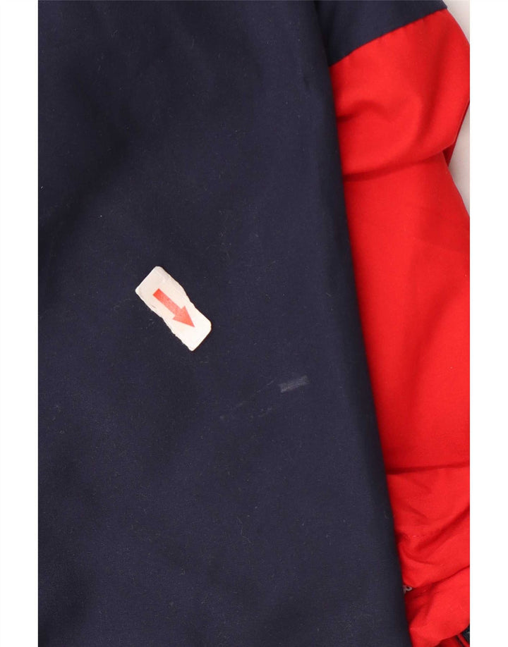 Fila Mens Graphic Hooded Tracksuit Top Jacket Medium Navy Blue Colourblock