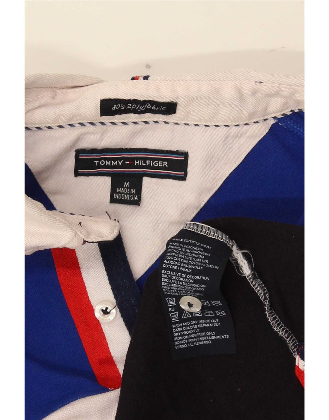 Tommy Hilfiger Mens Graphic Rugby Polo Shirt Medium Multicoloured