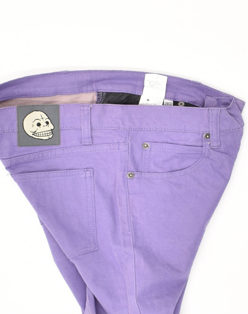 CHEAP MONDAY Womens Slim Casual Trousers W29 L32 Purple Cotton | Vintage Cheap Monday | Thrift | Second-Hand Cheap Monday | Used Clothing | Messina Hembry 