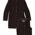 Carlo Pignatelli Mens 6 Button 2 Piece Set IT 50 Large Black Striped
