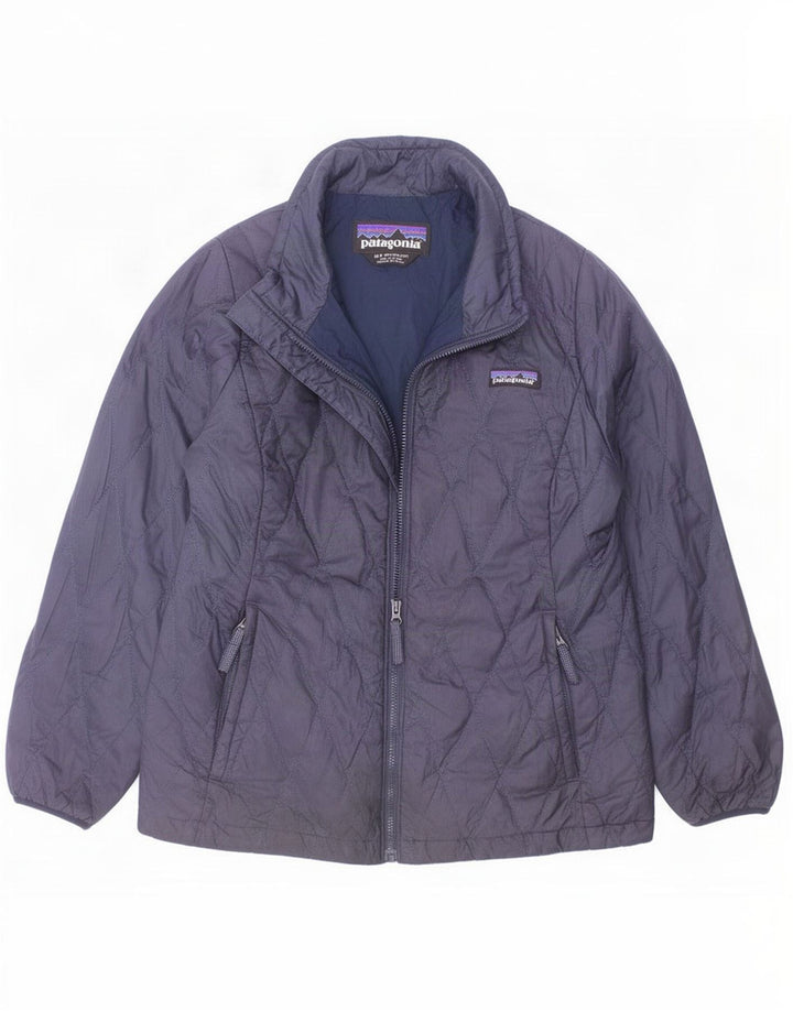 Patagonia Boys Quilted Jacket 9-10 Years Medium Navy Blue Polyester
