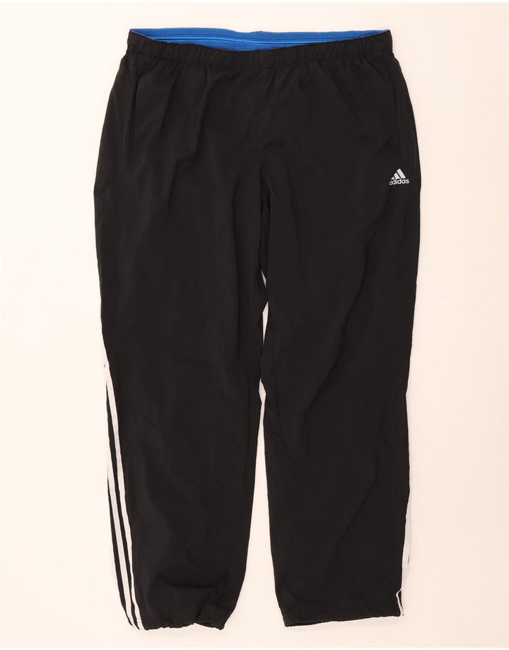 Adidas Mens Climalite Tracksuit Trousers Joggers 2XL Black Polyester