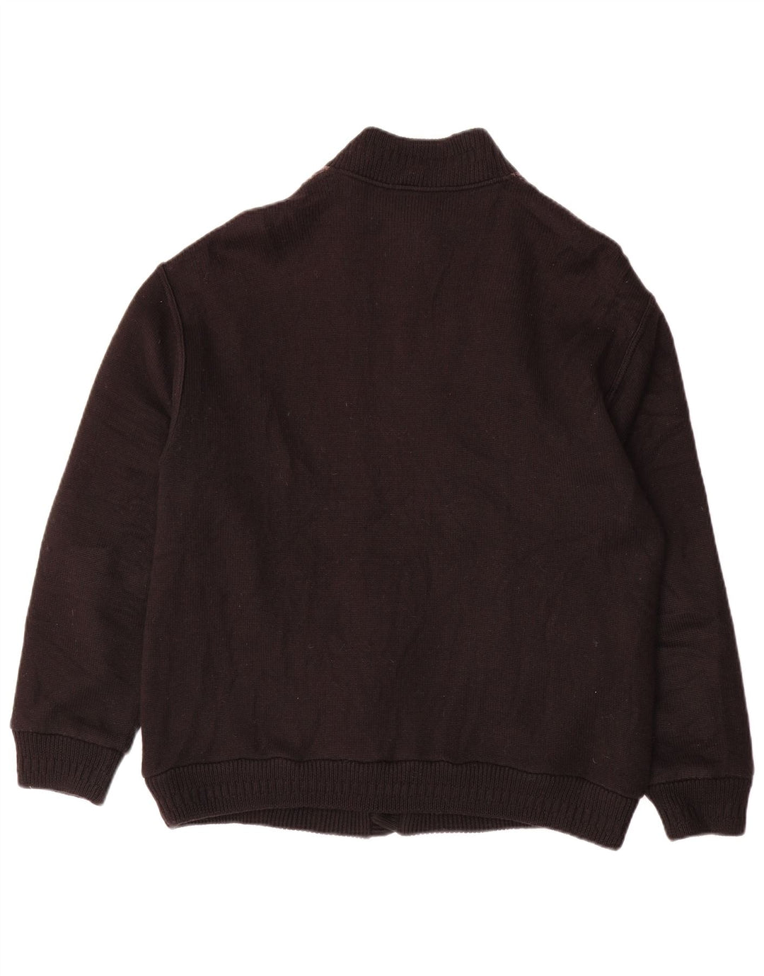 LUCIANO CHIARI Mens Cardigan Sweater IT 52 Large Black Geometric Wool