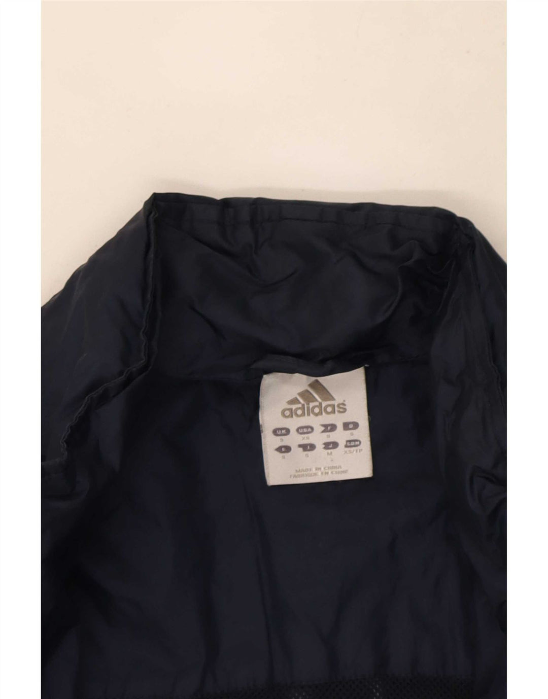 Adidas Mens Hooded Rain Jacket UK 36 Small Navy Blue Polyamide