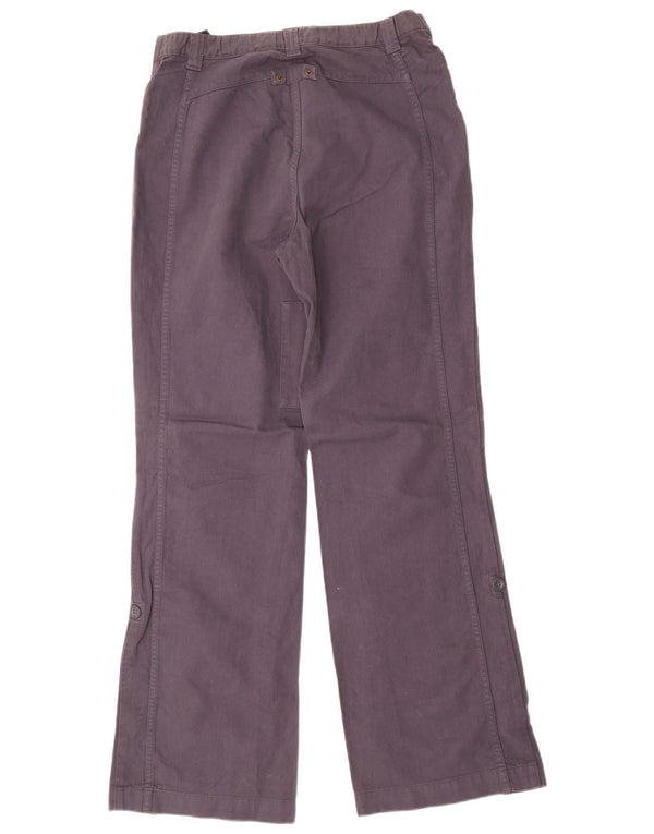 Benetton Womens Wide Leg Cargo Trousers W32 L33 Purple