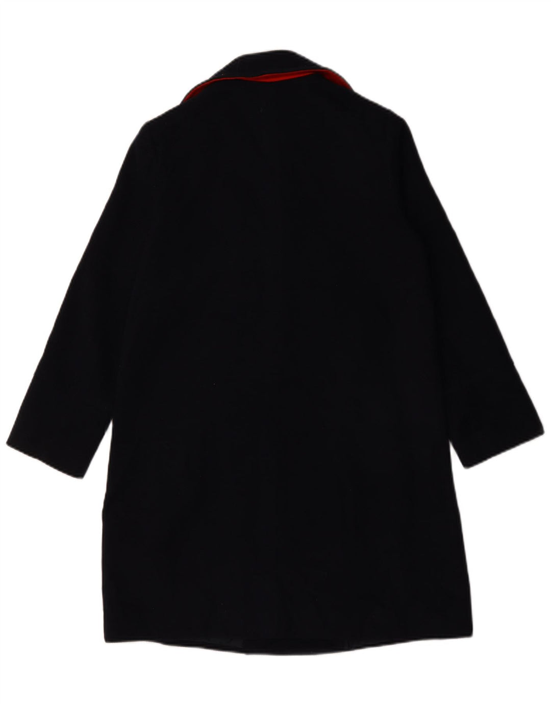 Topshop Womens Oversized Double Breasted Coat UK 6 XS Navy Blue Polyester