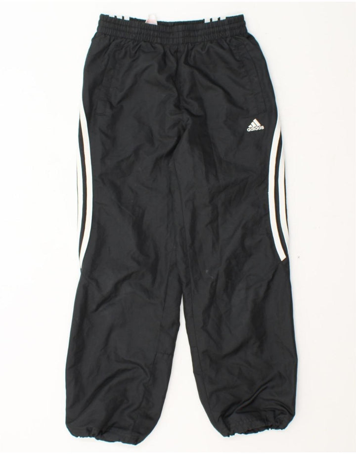 ADIDAS Girls Tracksuit Trousers 7-8 Years  Black Polyester Vintage Adidas and Second-Hand Adidas from Messina Hembry 