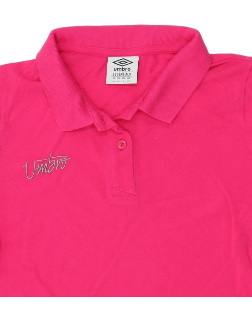 UMBRO Womens Polo Shirt UK 6 XS Pink | Vintage Umbro | Thrift | Second-Hand Umbro | Used Clothing | Messina Hembry 