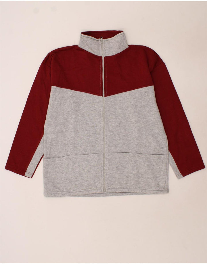 VINTAGE Mens Tracksuit Top Jacket IT 50/52 Medium Grey Colourblock Cotton Vintage Vintage and Second-Hand Vintage from Messina Hembry 