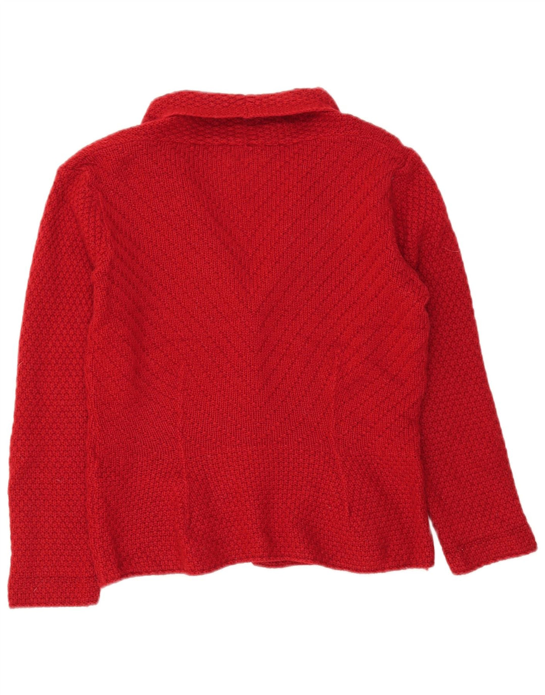 MARKS & SPENCER Womens Cardigan Sweater UK 10 Small  Red Wool