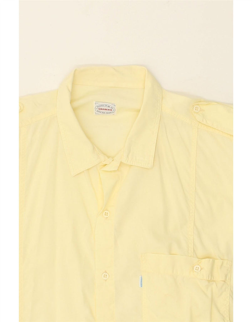 CARRERA Mens Short Sleeve Shirt Large Yellow | Vintage Carrera | Thrift | Second-Hand Carrera | Used Clothing | Messina Hembry 