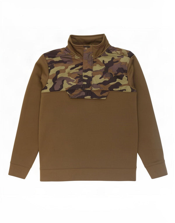 The North Face Boys Sweatshirt Jumper 14-15 Years XL Khaki Camouflage