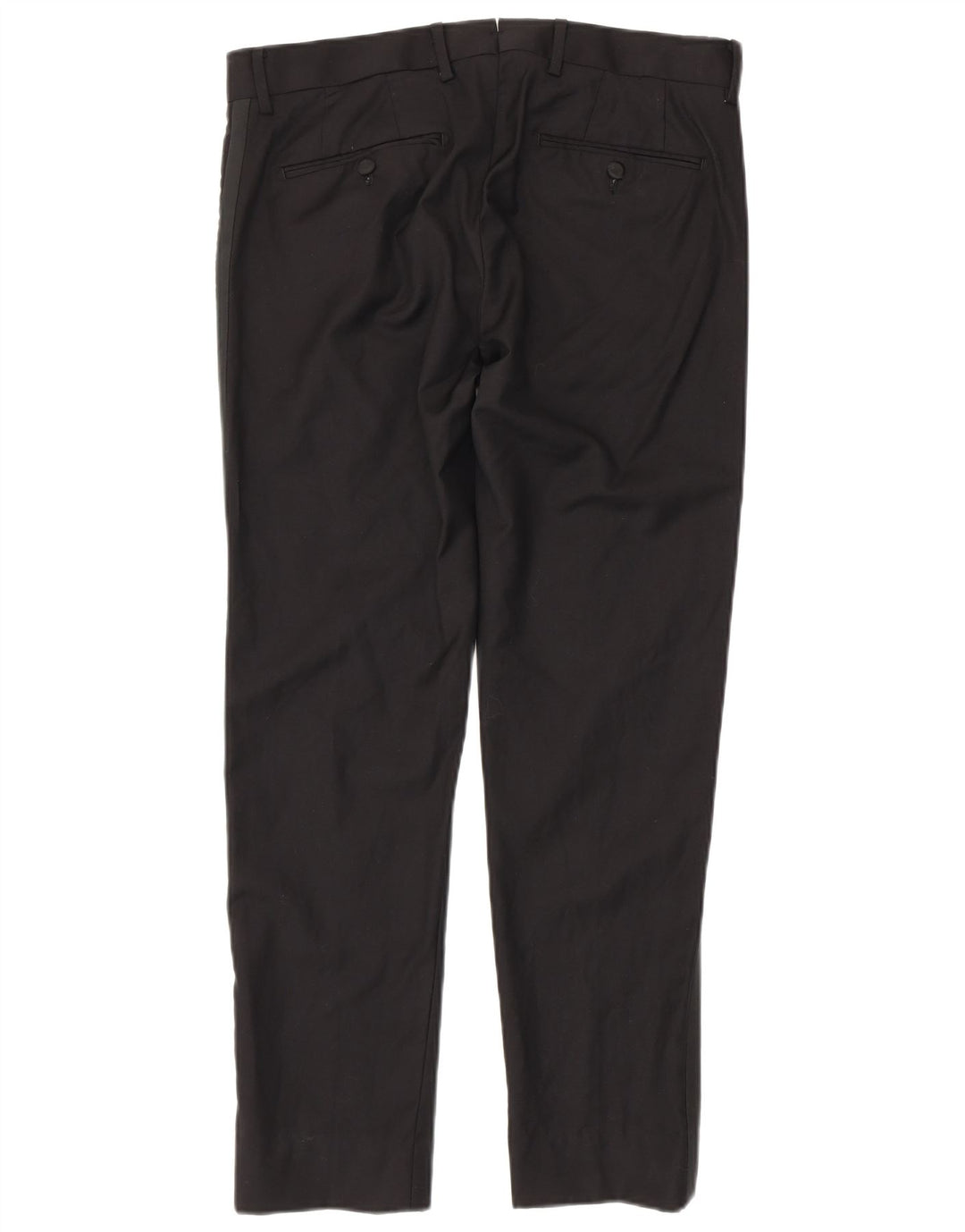 Gutteridge Mens Slim Suit Trousers IT 48 Medium W32 L29 Black Polyester