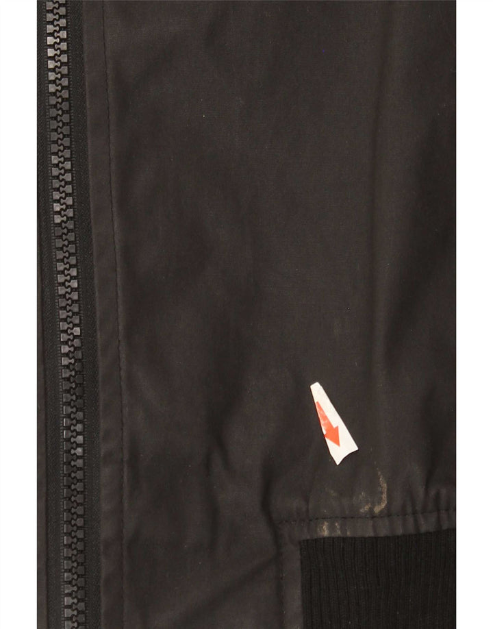 Superdry Mens Bomber Jacket UK 38 Medium Black Cotton