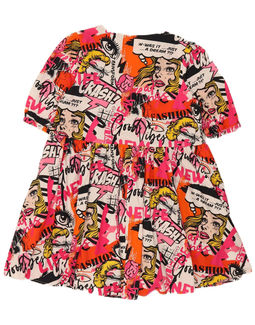 Mohito Womens Animated Tiered Dress EU 36 Small Multicoloured Cotton