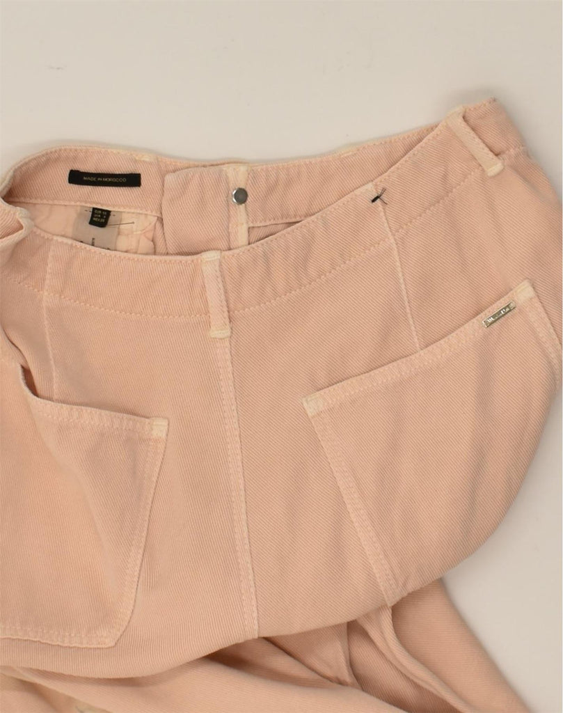 MASSIMO DUTTI Womens Capri Casual Trousers IT 38 XS W26 L24  Beige Lyocell | Vintage Massimo Dutti | Thrift | Second-Hand Massimo Dutti | Used Clothing | Messina Hembry 