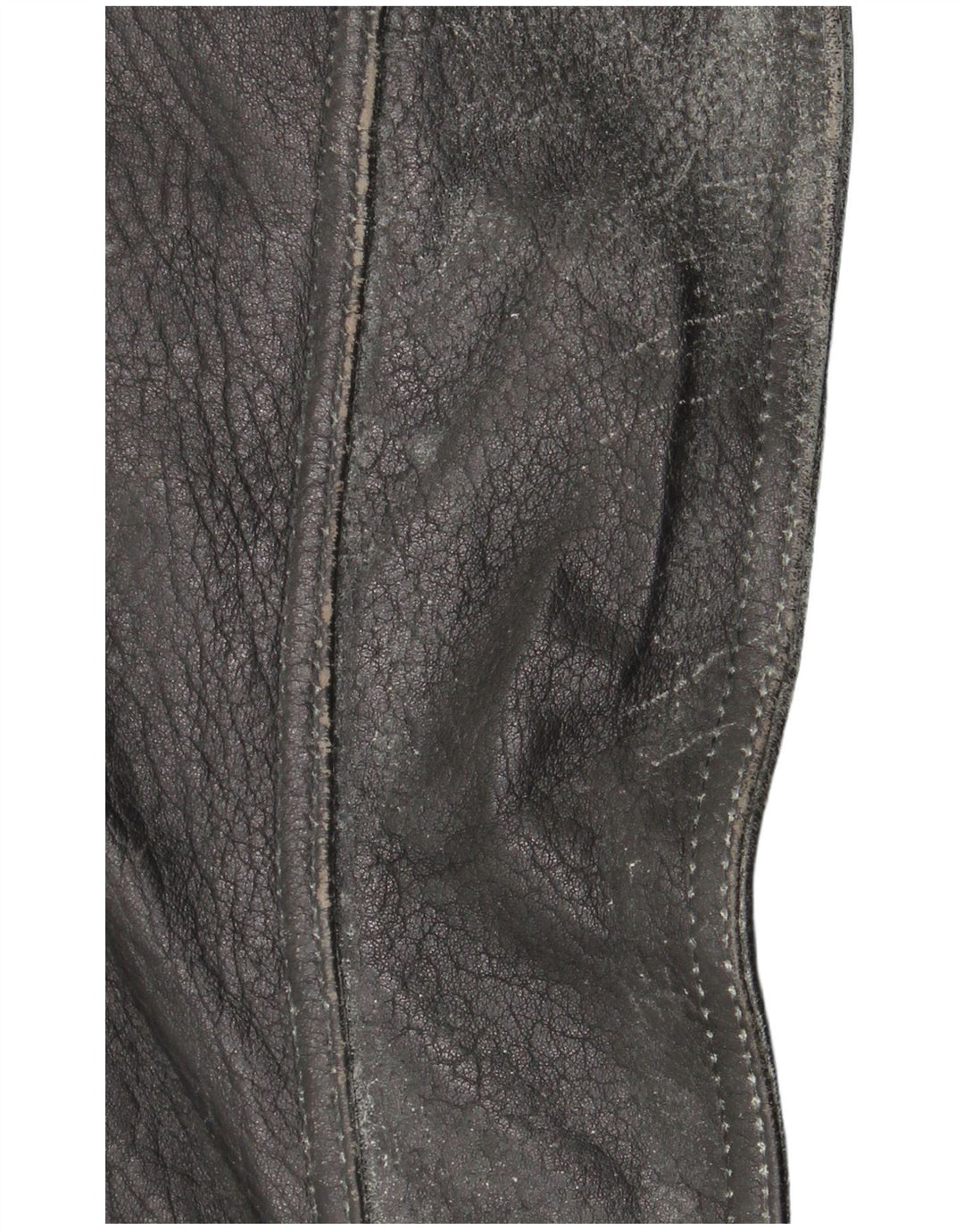 Clout Mens Leather Biker Jacket UK 42 XL Black Leather