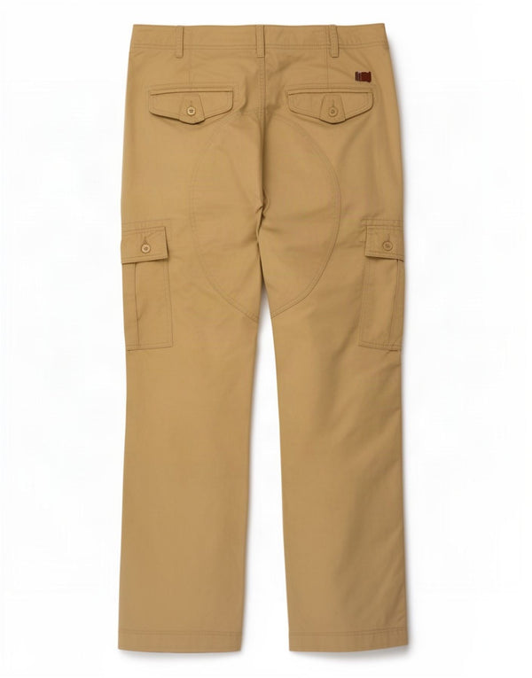 Timberland Mens Straight Cargo Trousers W34 L30 Beige Cotton