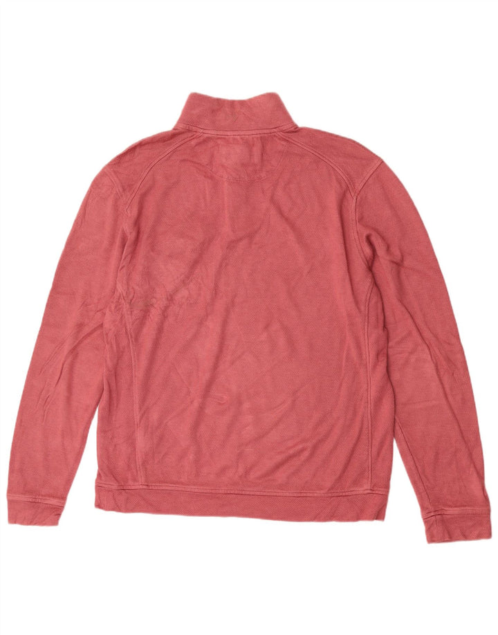 Ted Baker Mens Zip Neck Sweatshirt Jumper Size 4 Large Pink Viscose