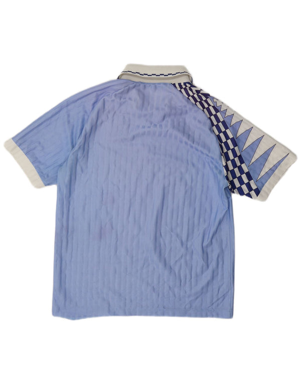 Ennerre Mens Uruguay 1992-93 home Football Shirt Medium Blue Geometric