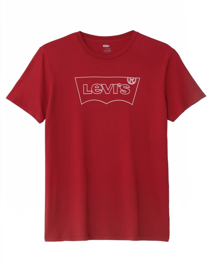 Levi's Mens Graphic T-Shirt Top Large Red Cotton