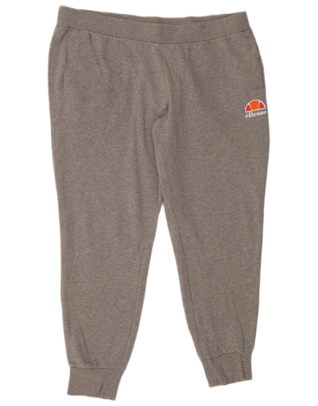 ELLESSE Mens Tracksuit Trousers Joggers Large Grey Flecked Cotton