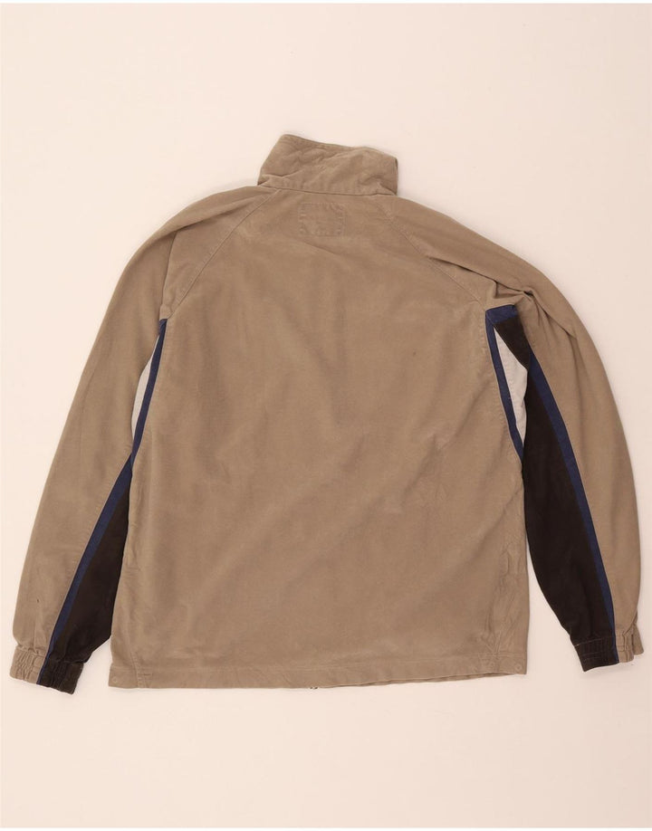 Diadora Mens Tracksuit Top Jacket UK 38 Medium Beige Colourblock Polyester