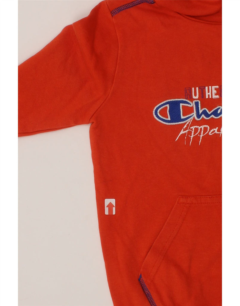 CHAMPION Boys Graphic Hoodie Jumper 5-6 Years XS Orange Vintage Champion and Second-Hand Champion from Messina Hembry 