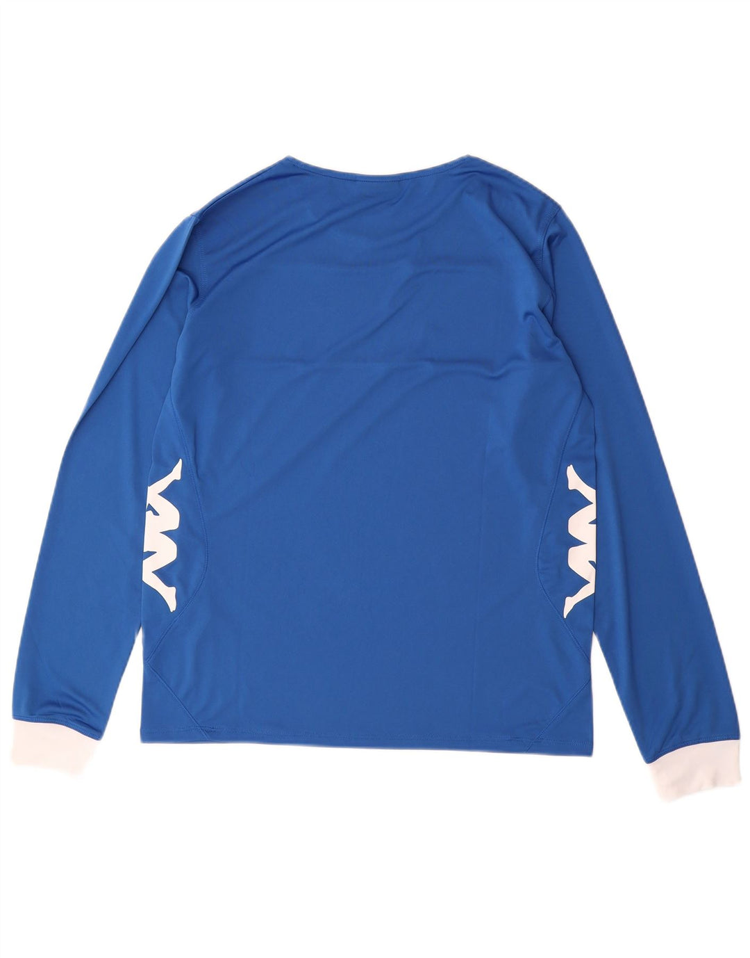 Kappa Mens Graphic Top Long Sleeve Medium Blue Colourblock Polyester