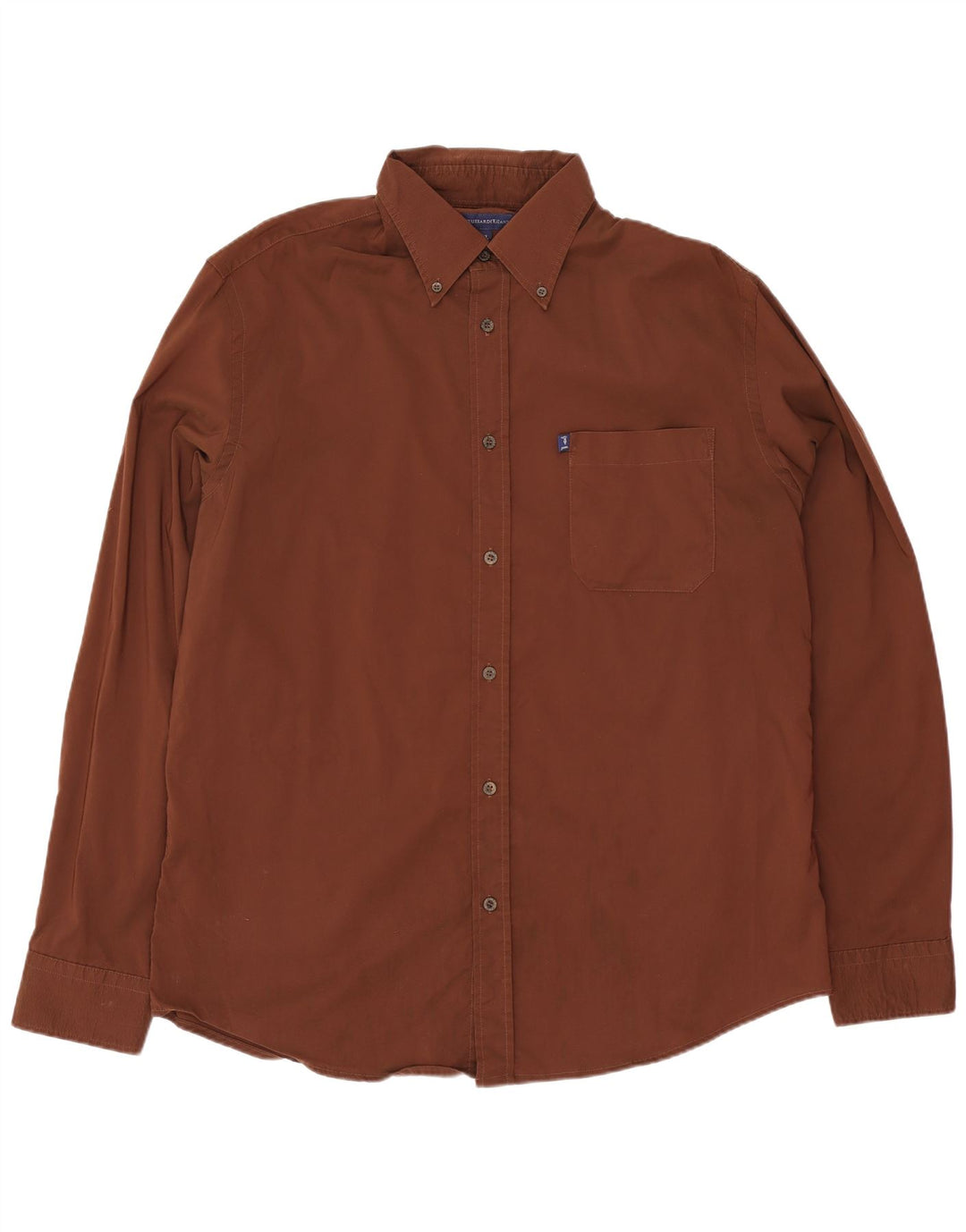 Trussardi Mens Shirt XL Brown Cotton