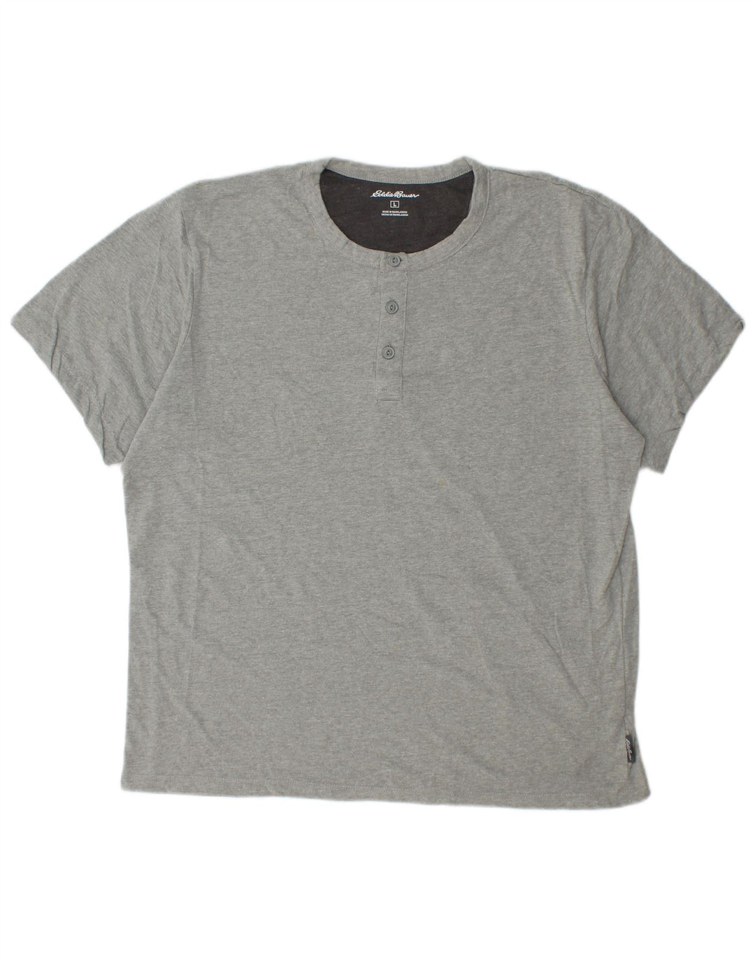 EDDIE BAUER Mens T-Shirt Top Large Grey Cotton