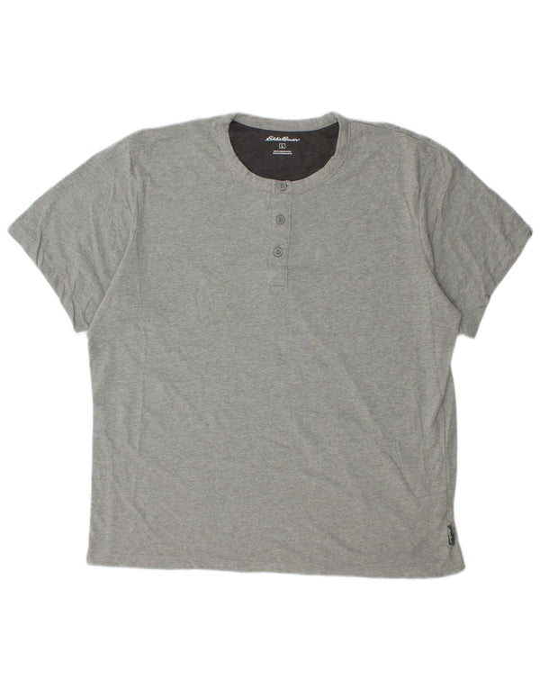 EDDIE BAUER Mens T-Shirt Top Large Grey Cotton