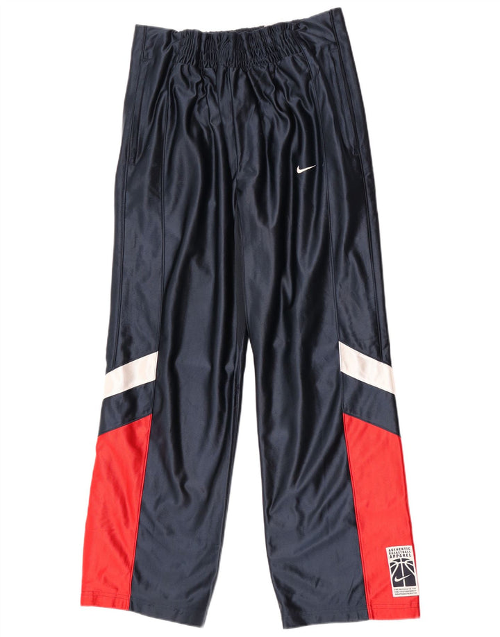 Nike Mens Tracksuit Trousers Medium Navy Blue Colourblock Polyester