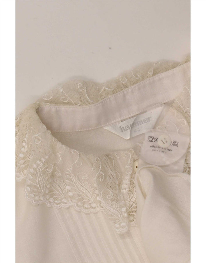 Hammer Womens Shirt Blouse EU 40 Medium White Ramie