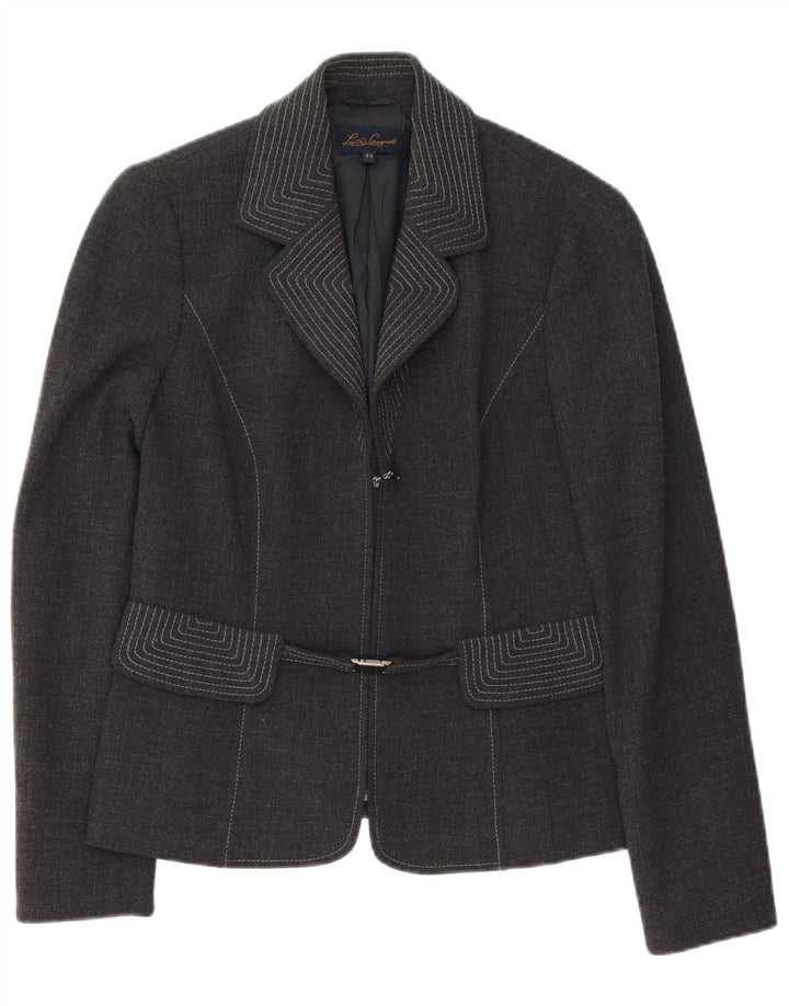 Luisa Spagnoli Womens Blazer Jacket IT 44 Medium Grey Wool