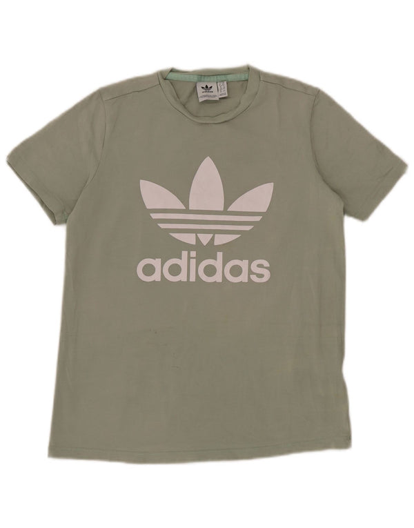 Adidas Womens Graphic T-Shirt Top UK 10 Small Green