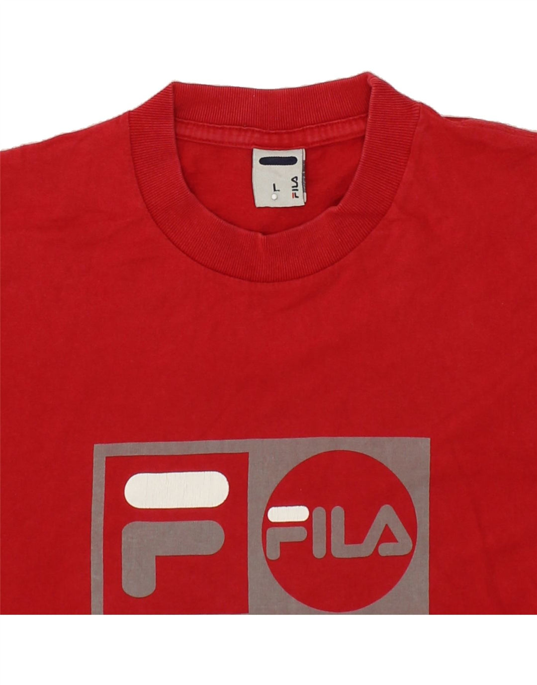 FILA Mens Graphic T-Shirt Top XL Red Cotton Vintage Fila and Second-Hand Fila from Messina Hembry 