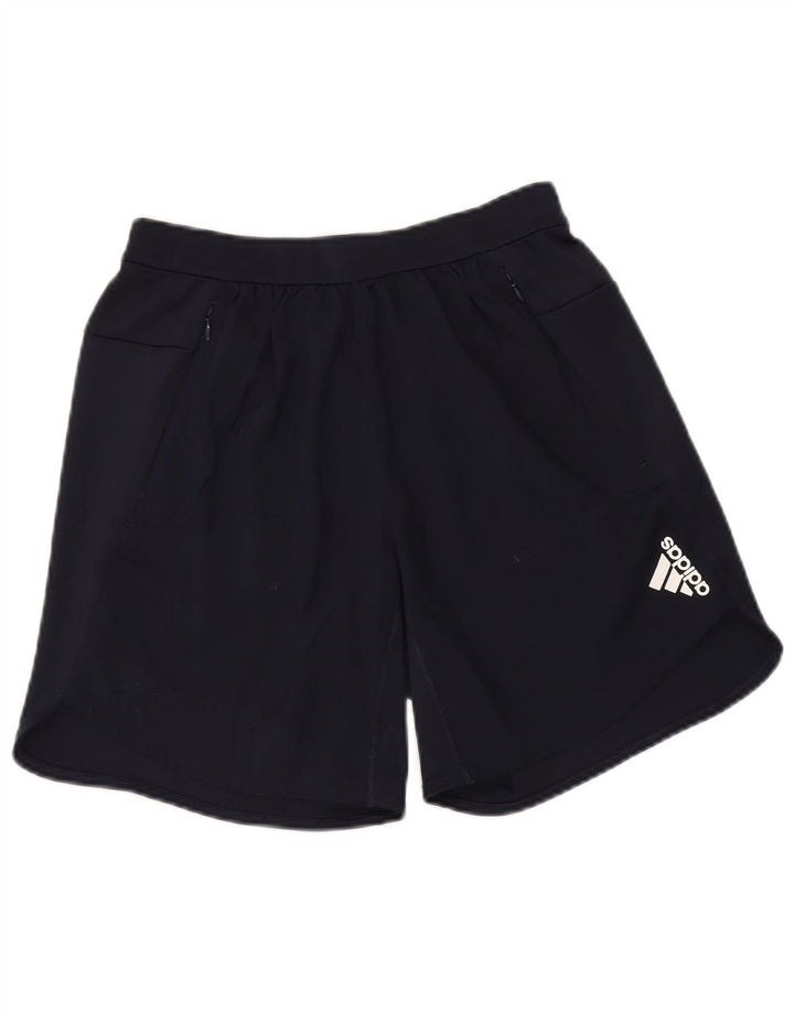 Adidas Mens Aeroready Sport Shorts Small  Navy Blue Polyester