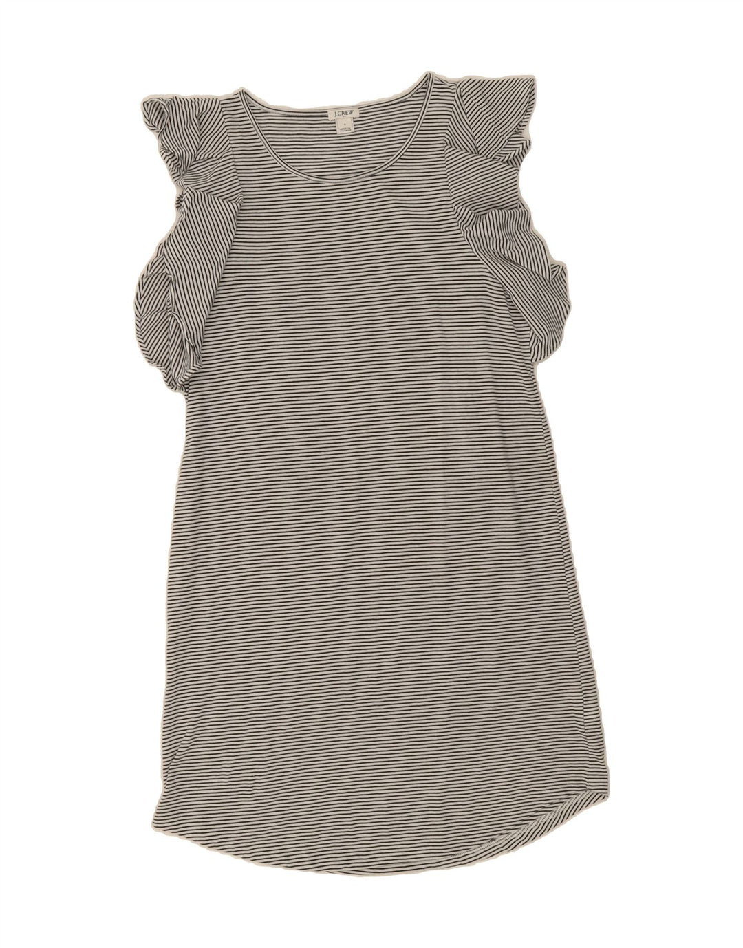 J. CREW Womens Basic Dress UK 10 Small Black Pinstripe Cotton Vintage J. Crew and Second-Hand J. Crew from Messina Hembry 