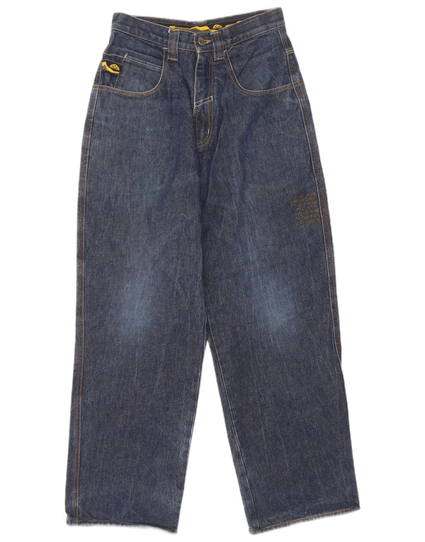 SIR BENNI MILES Womens Graphic High Waist Tapered Jeans W27 L29 Navy Blue