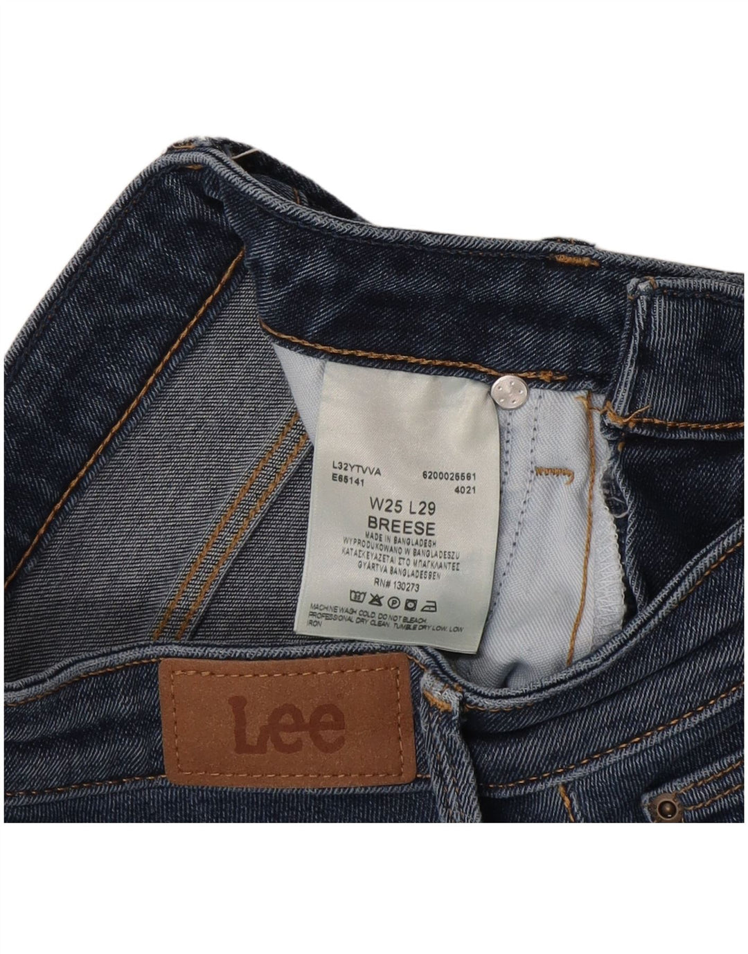 Lee Womens Breese Flared Jeans W25 L29 Blue Cotton