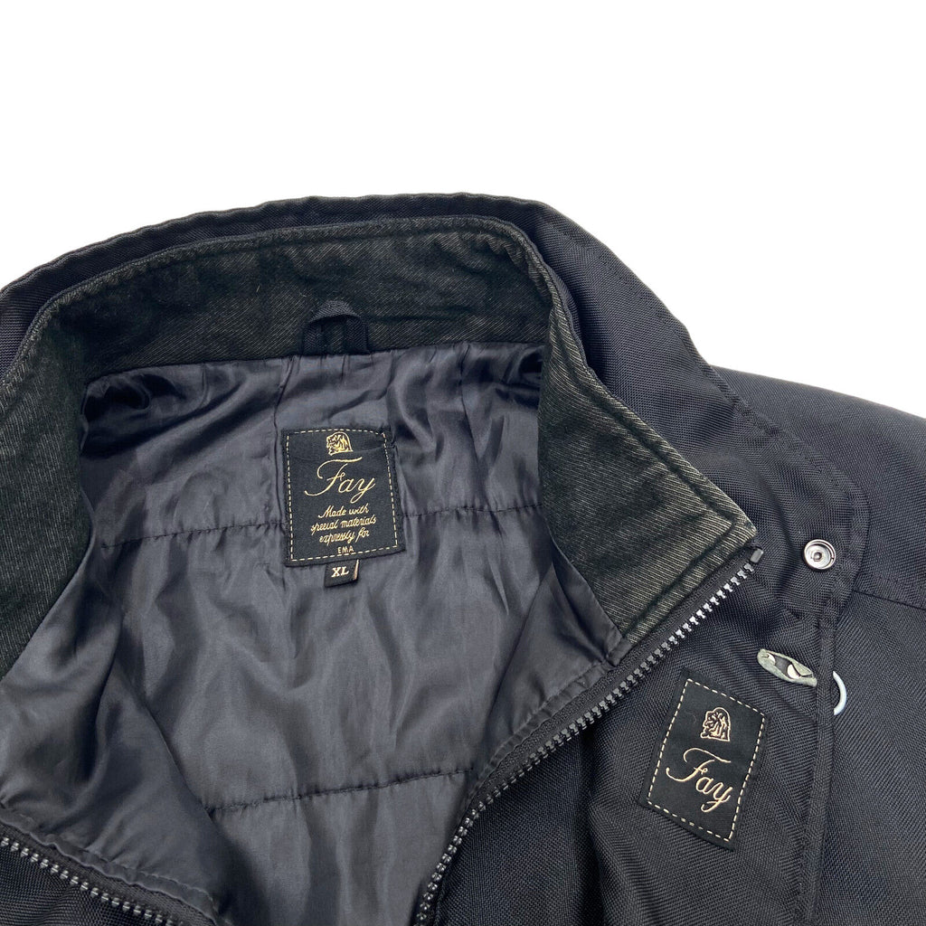 Fay Black Quilted Jacket | Vintage High End Luxury Designer Coat VTG | Vintage Messina Hembry | Thrift | Second-Hand Messina Hembry | Used Clothing | Messina Hembry 