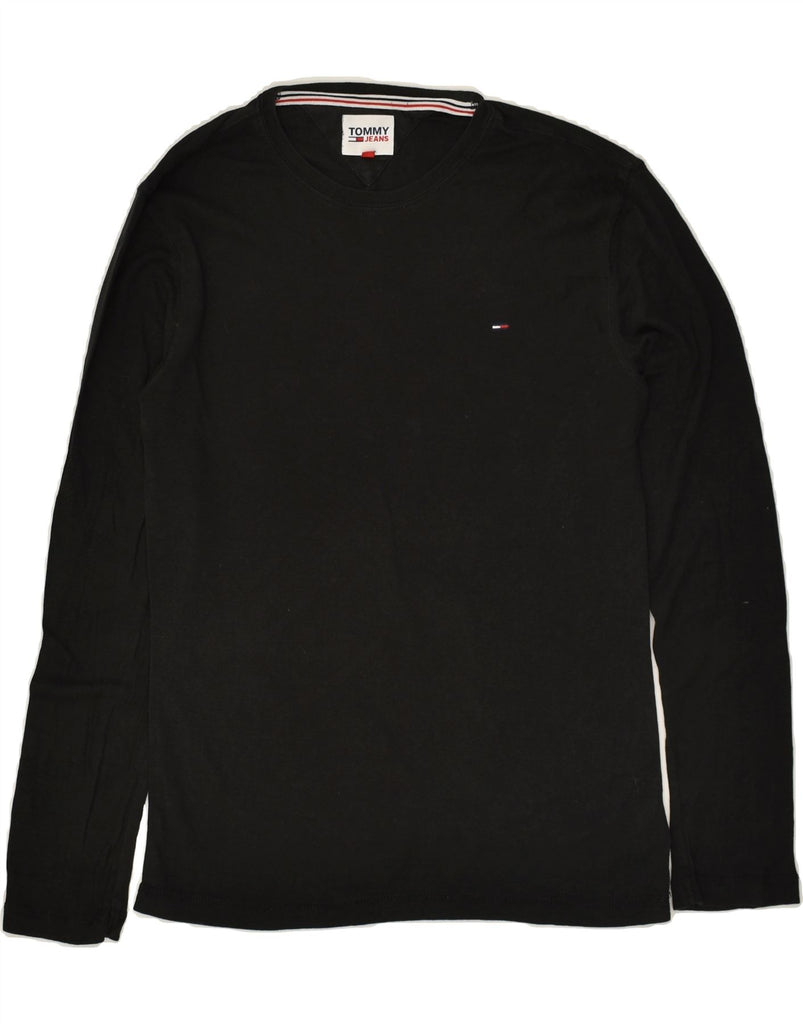 TOMMY HILFIGER Mens Top Long Sleeve Medium Black Cotton | Vintage Tommy Hilfiger | Thrift | Second-Hand Tommy Hilfiger | Used Clothing | Messina Hembry 