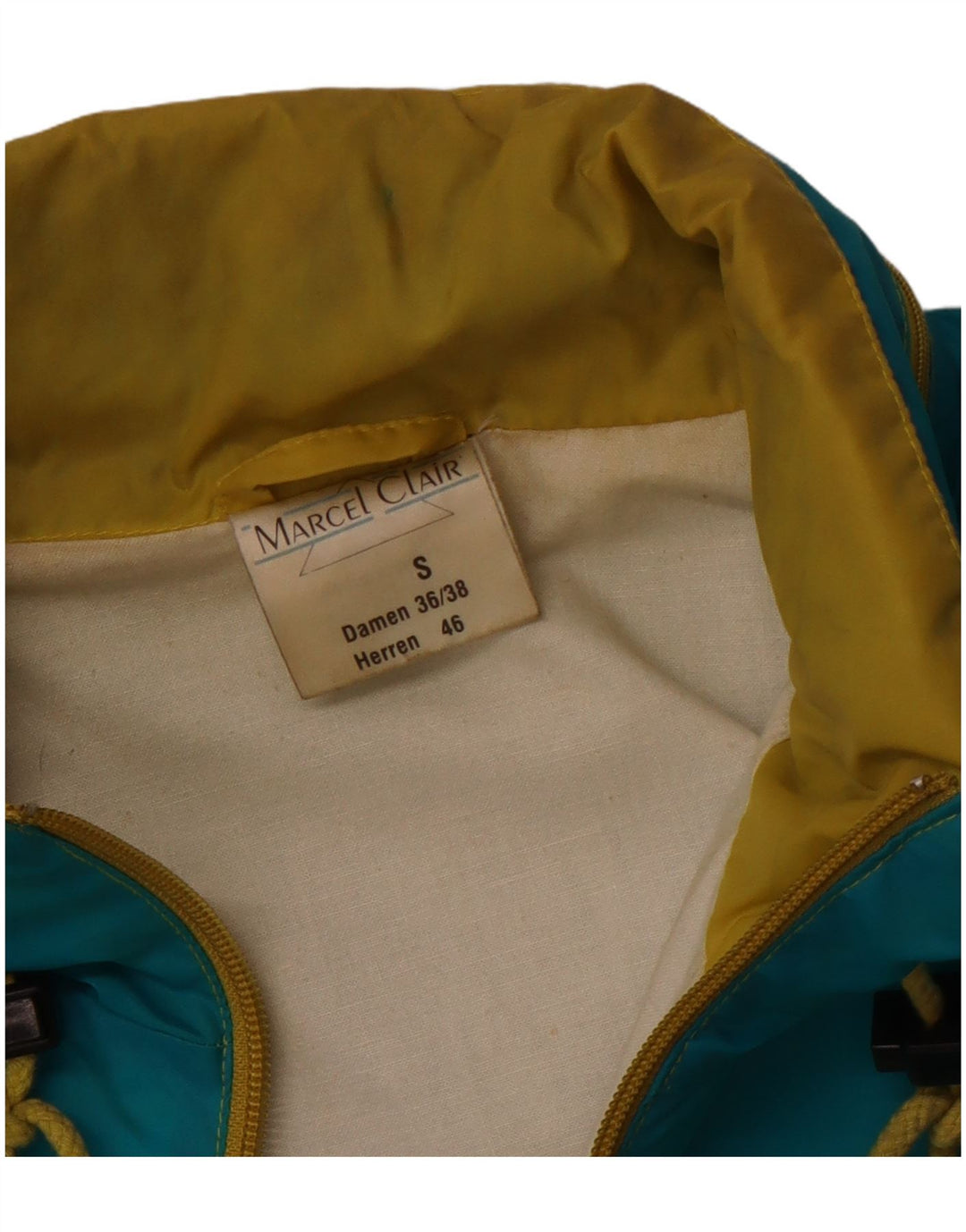 Marcel Clair Mens Unisex Windbreaker Jacket EU 46 Small Blue Polyamide