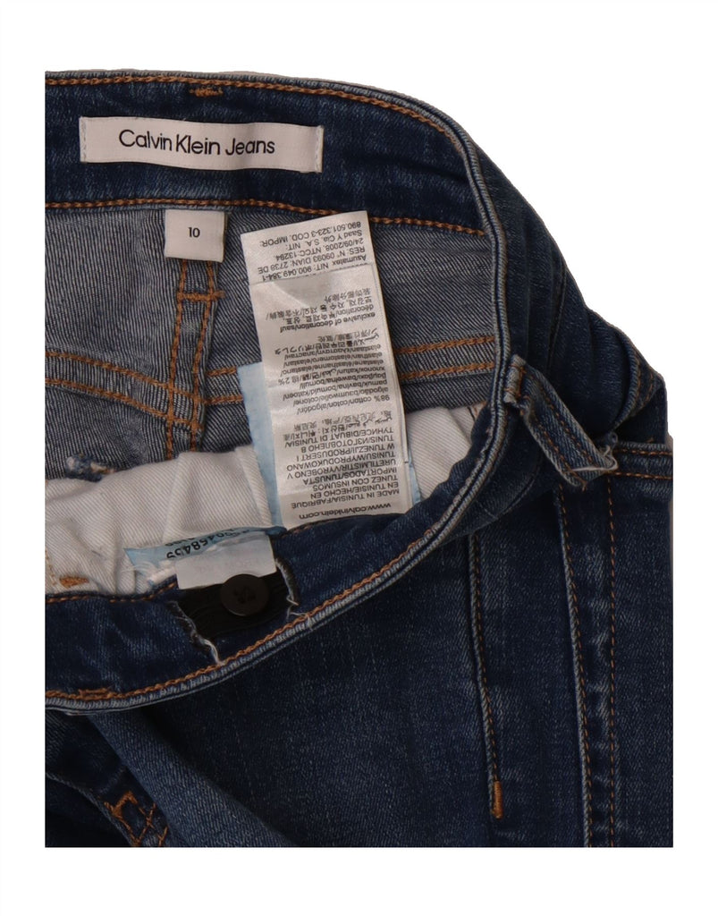 CALVIN KLEIN Girls Slim Jeans 9-10 Years W26 L24 Blue Cotton Vintage Calvin Klein and Second-Hand Calvin Klein from Messina Hembry 
