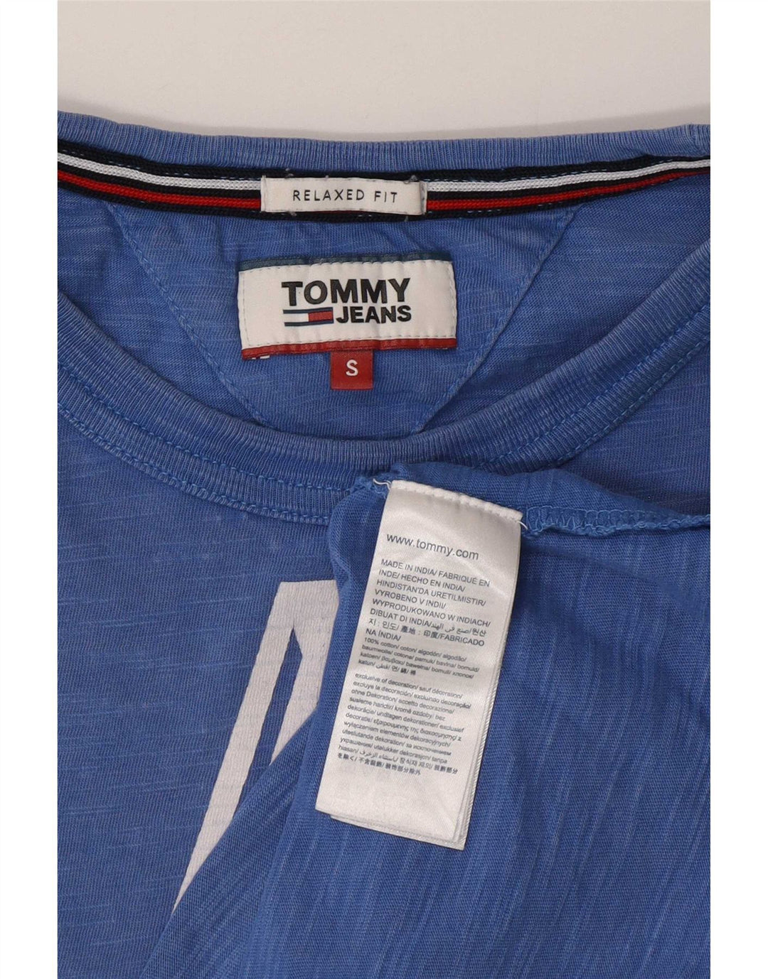 Tommy Hilfiger Mens Graphic T-Shirt Top Small Blue Cotton