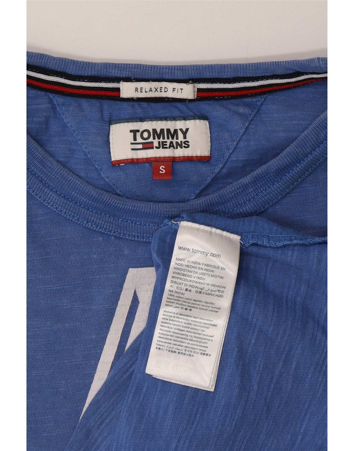Tommy Hilfiger Mens Graphic T-Shirt Top Small Blue Cotton