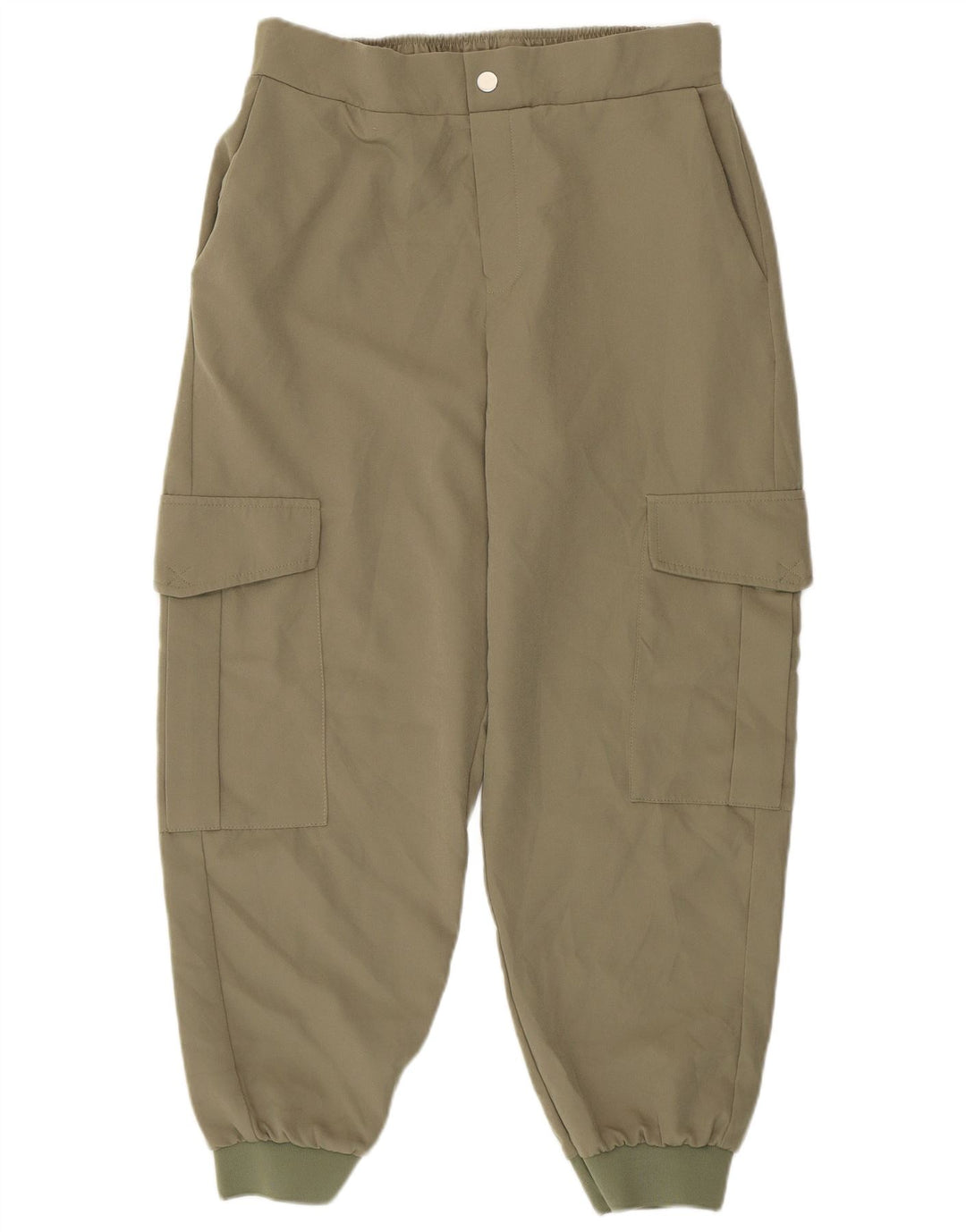 Zara Womens Joggers Cargo Trousers Large W32 L26 Khaki